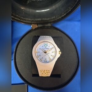 Plein Sport Watch Thunderstorm Silicone Strap White 10.8mm Water Resistant 5 ATM